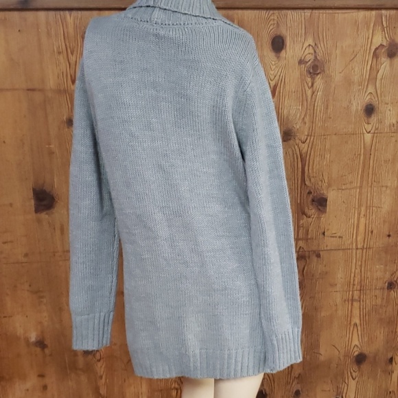 Merona gray button up cardigan with pockets large - Picture 3 of 4